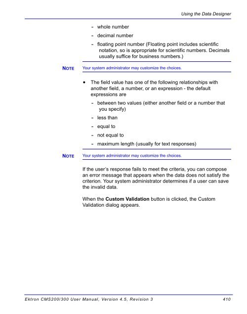 Ektron CMS200/300 User Manual