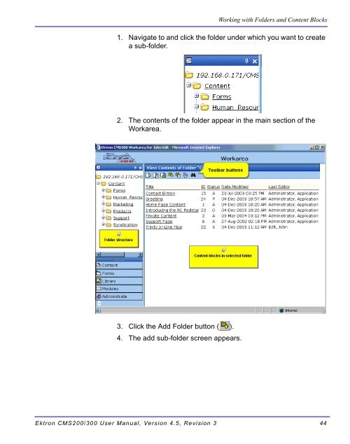 Ektron CMS200/300 User Manual