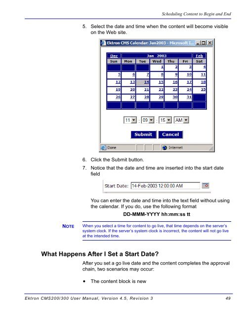 Ektron CMS200/300 User Manual