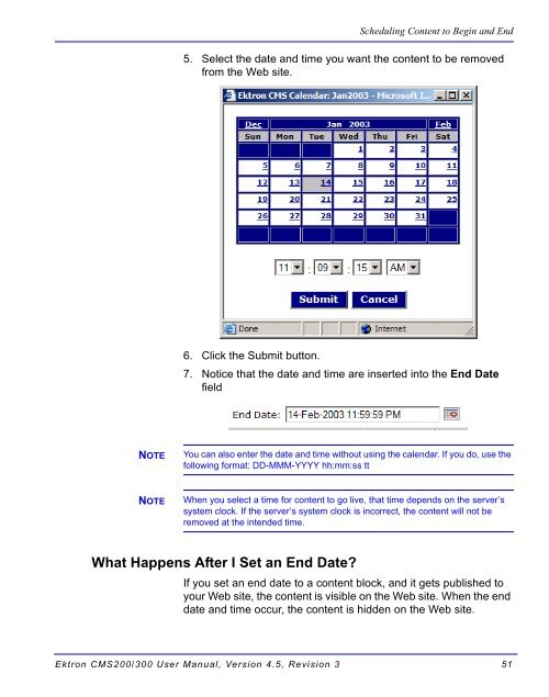 Ektron CMS200/300 User Manual