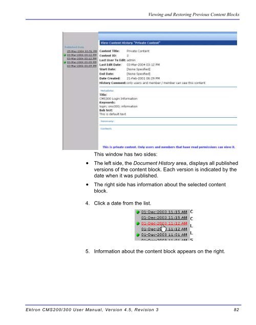 Ektron CMS200/300 User Manual