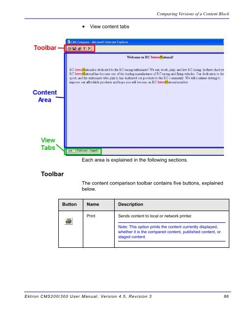 Ektron CMS200/300 User Manual