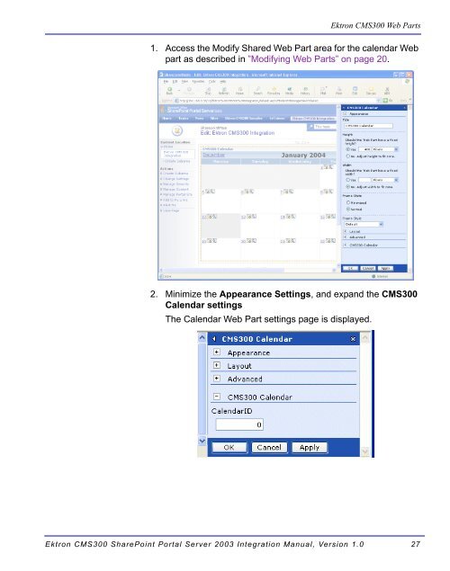 Ektron CMS300 SharePoint Portal Server 2003 Integration Manual