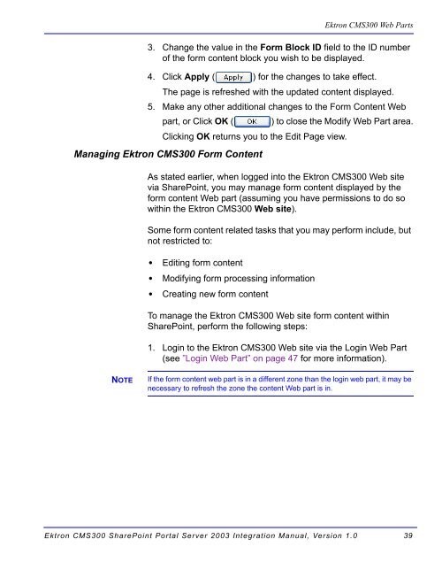 Ektron CMS300 SharePoint Portal Server 2003 Integration Manual