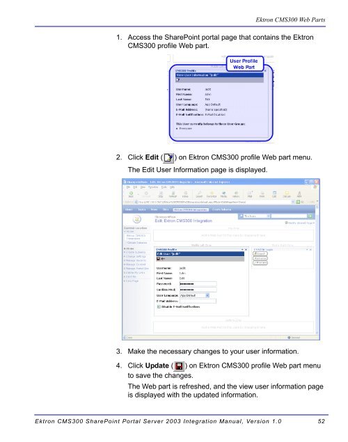 Ektron CMS300 SharePoint Portal Server 2003 Integration Manual