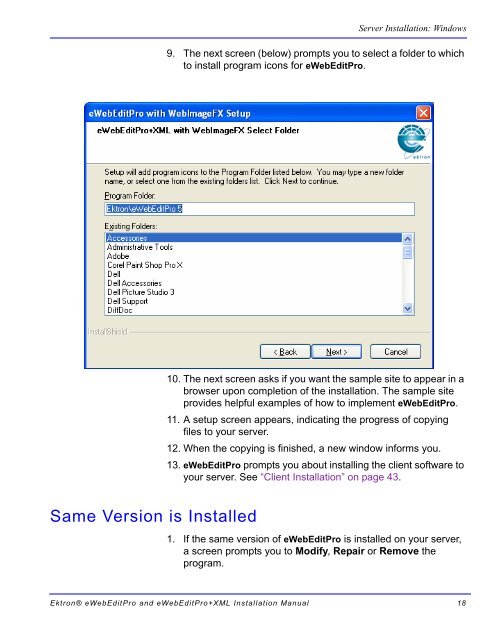 Ektron® eWebEditPro and eWebEditPro+XML Installation Manual