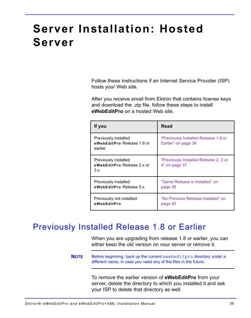 Ektron® eWebEditPro and eWebEditPro+XML Installation Manual