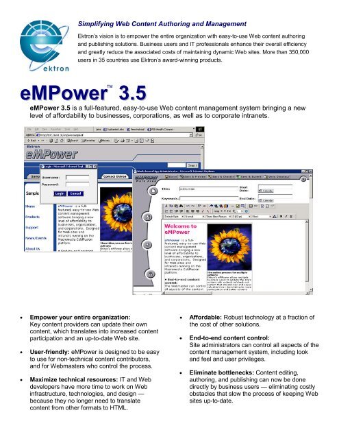 eMPower 3.5 - Ektron