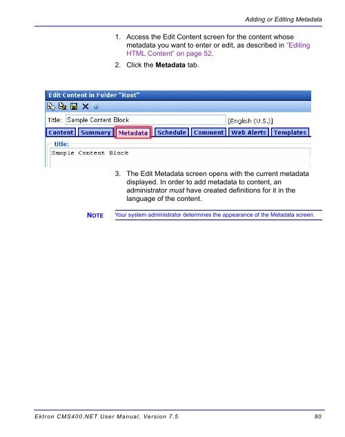 Ektron CMS400.NET User Manual