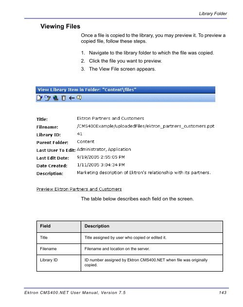 Ektron CMS400.NET User Manual