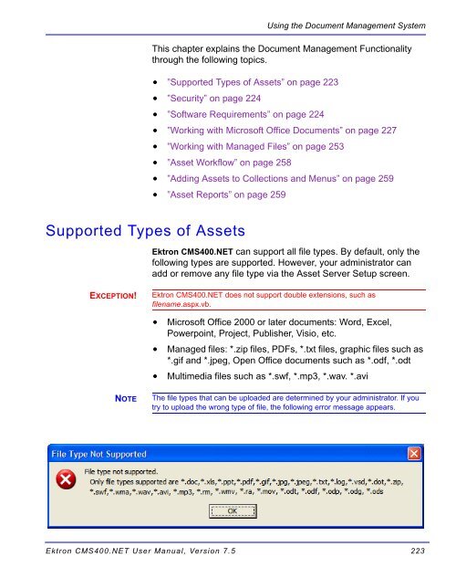 Ektron CMS400.NET User Manual