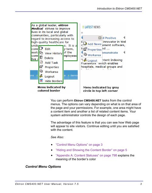 Ektron CMS400.NET User Manual