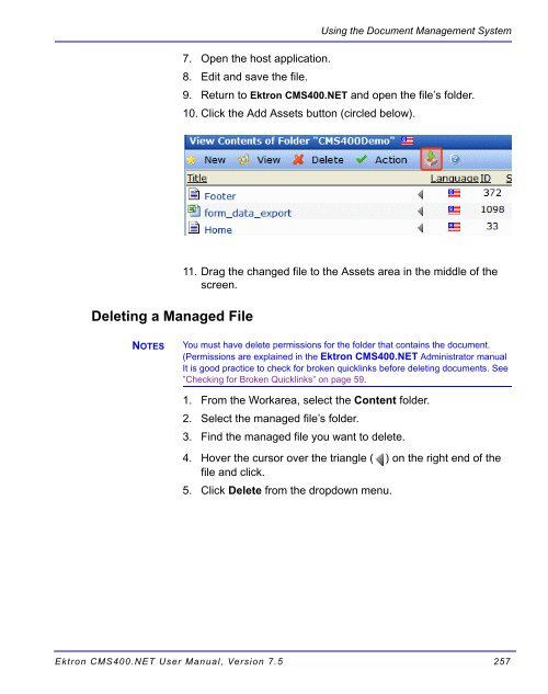 Ektron CMS400.NET User Manual