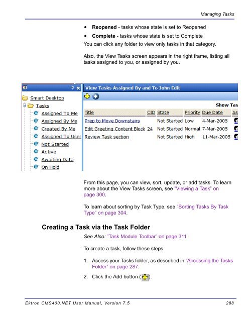 Ektron CMS400.NET User Manual