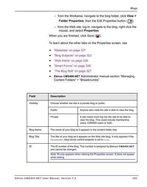 Ektron CMS400.NET User Manual