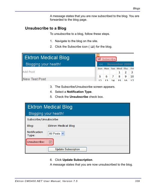 Ektron CMS400.NET User Manual