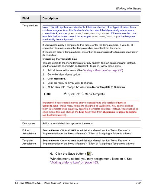 Ektron CMS400.NET User Manual