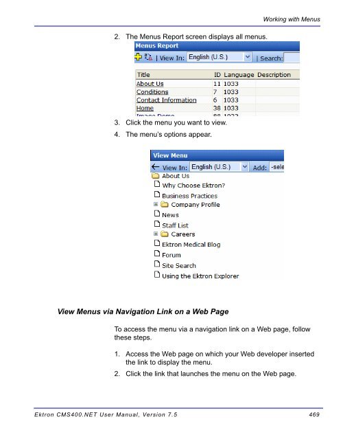 Ektron CMS400.NET User Manual