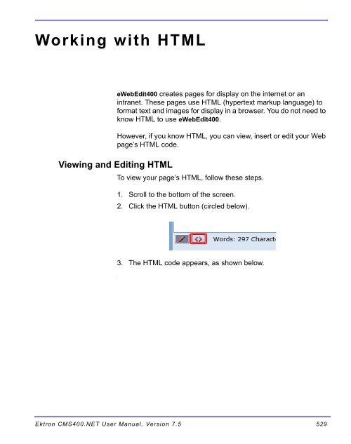 Ektron CMS400.NET User Manual