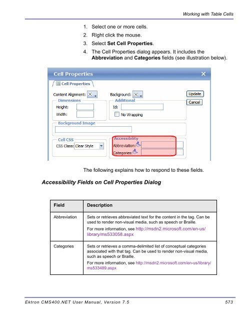 Ektron CMS400.NET User Manual