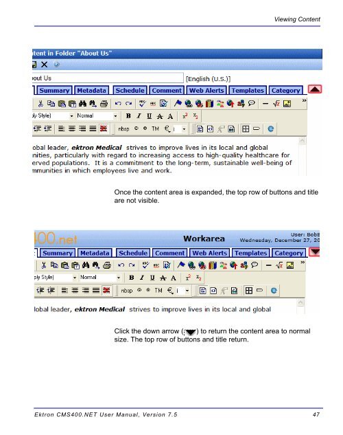 Ektron CMS400.NET User Manual