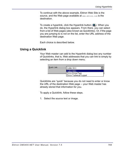 Ektron CMS400.NET User Manual