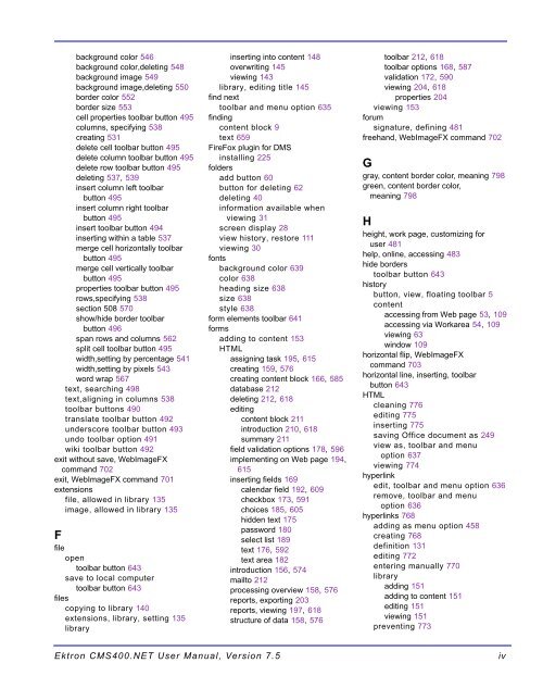 Ektron CMS400.NET User Manual