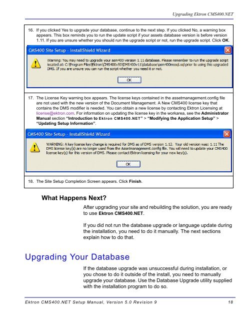 Ektron CMS400.NET Setup Manual