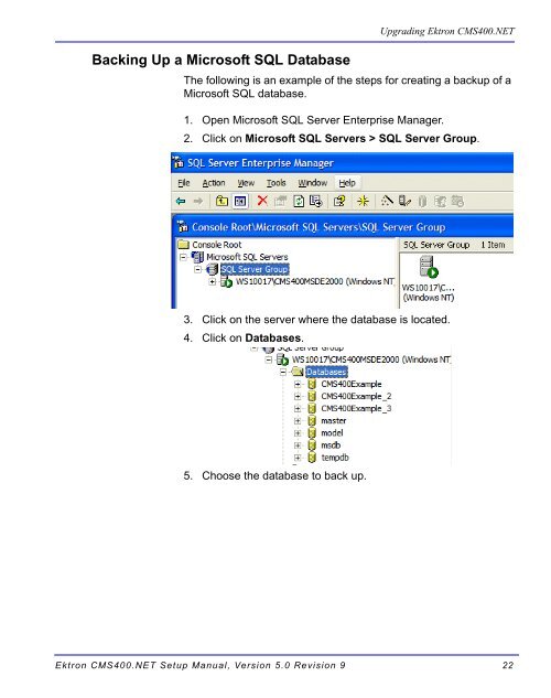 Ektron CMS400.NET Setup Manual