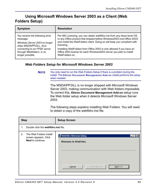 Ektron CMS400.NET Setup Manual