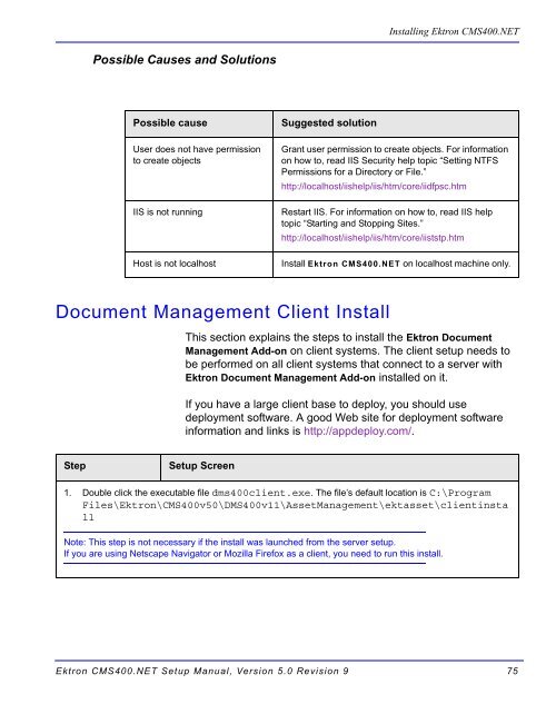 Ektron CMS400.NET Setup Manual