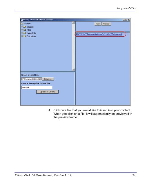 Ektron CMS100 User Manual