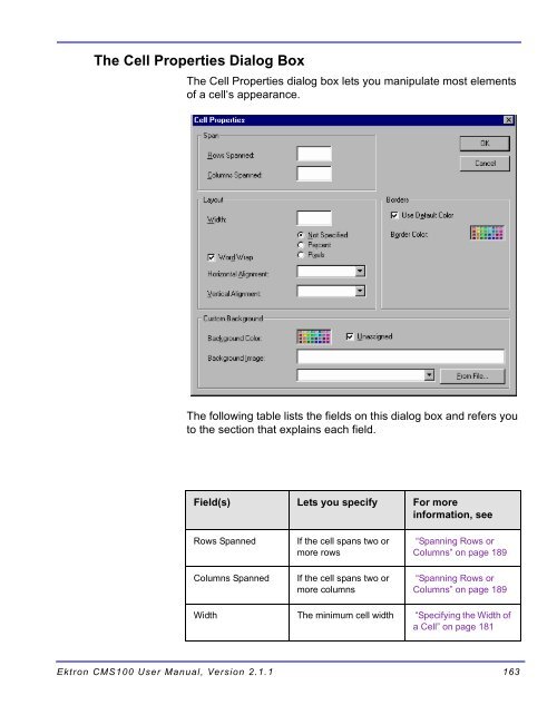 Ektron CMS100 User Manual