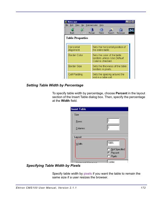 Ektron CMS100 User Manual