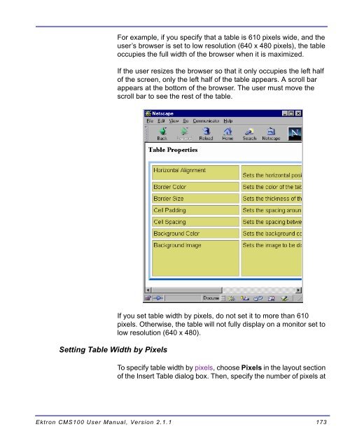 Ektron CMS100 User Manual