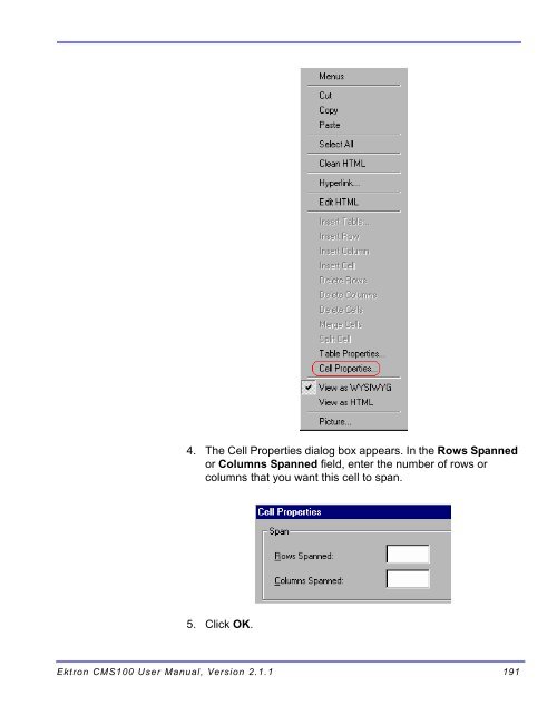 Ektron CMS100 User Manual