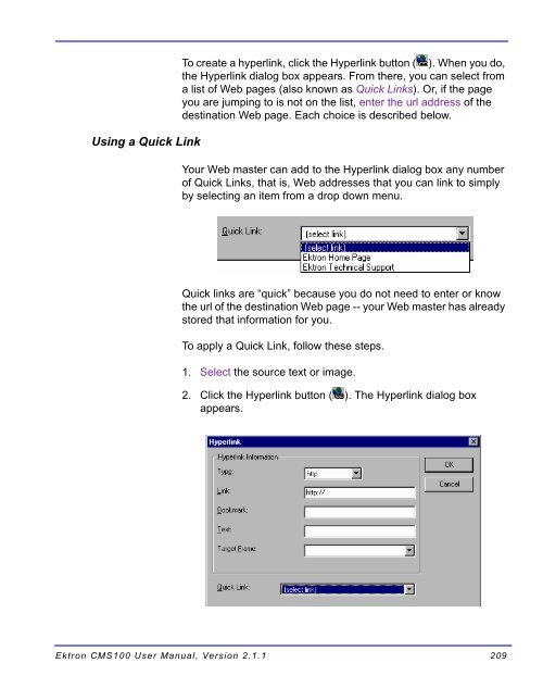 Ektron CMS100 User Manual