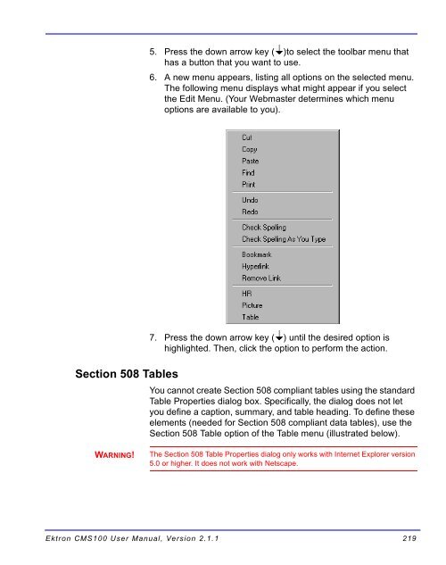 Ektron CMS100 User Manual