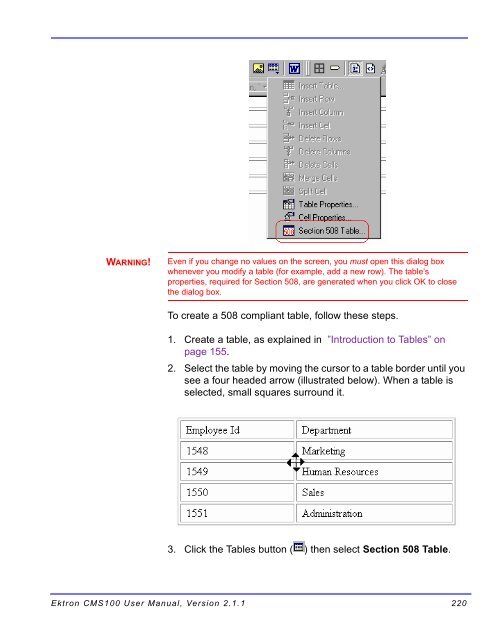 Ektron CMS100 User Manual