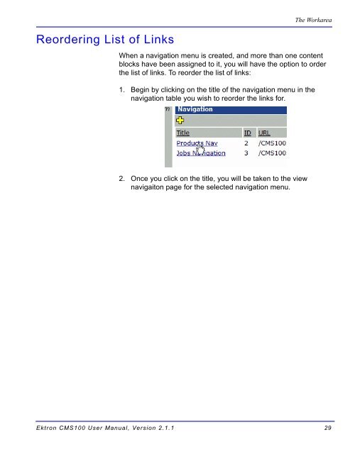 Ektron CMS100 User Manual