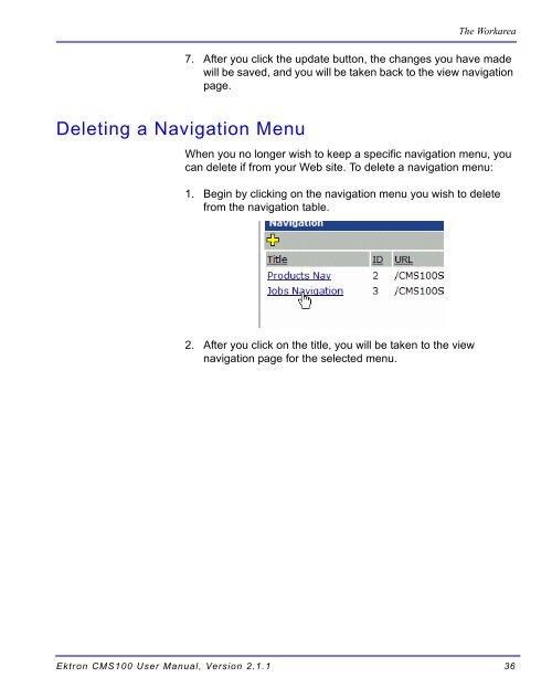 Ektron CMS100 User Manual