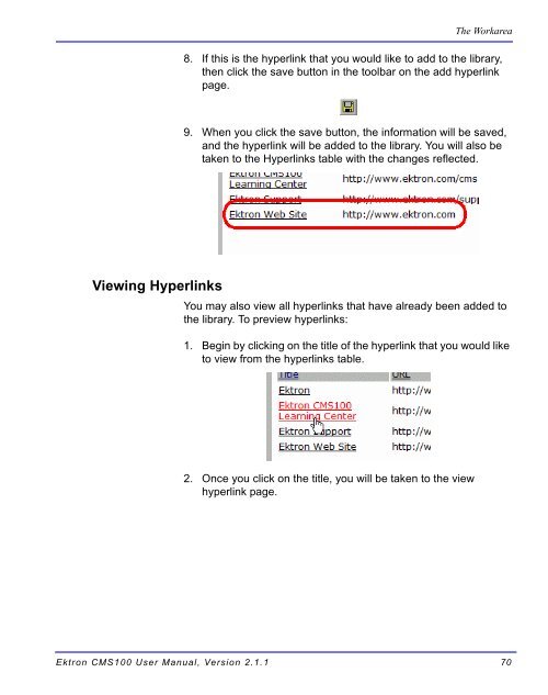 Ektron CMS100 User Manual