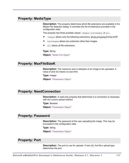 Ektron® eWebEditPro Developer's Reference Guide