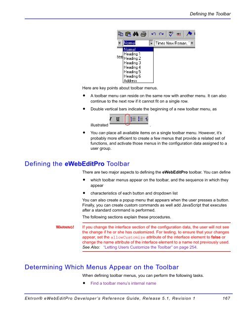 Ektron® eWebEditPro Developer's Reference Guide