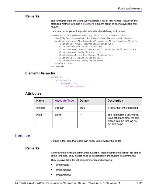 Ektron® eWebEditPro Developer's Reference Guide