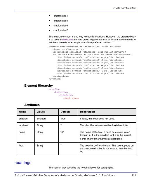 Ektron® eWebEditPro Developer's Reference Guide