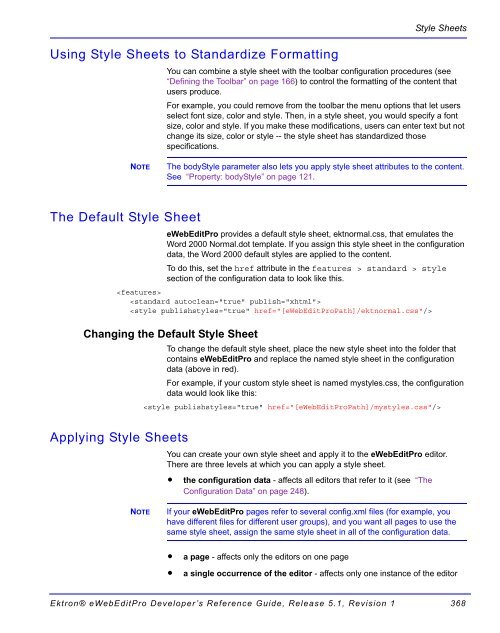 Ektron® eWebEditPro Developer's Reference Guide