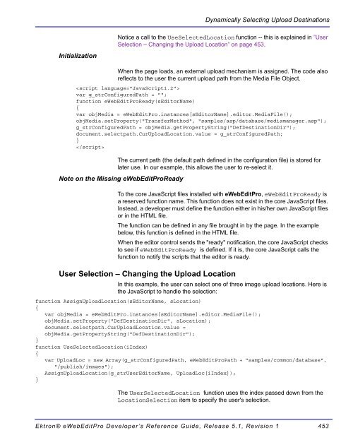 Ektron® eWebEditPro Developer's Reference Guide