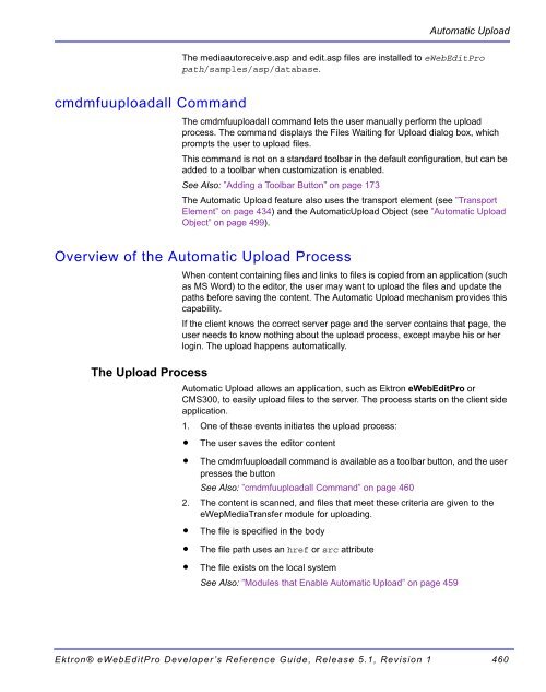 Ektron® eWebEditPro Developer's Reference Guide