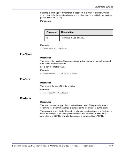 Ektron® eWebEditPro Developer's Reference Guide